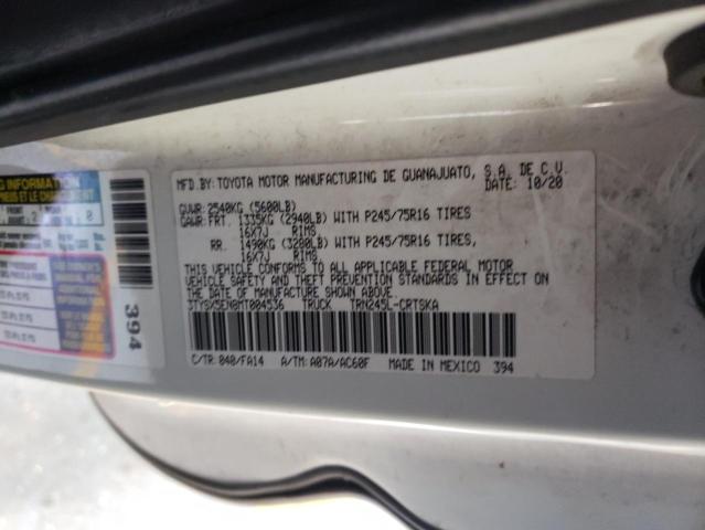 3TYSX5EN8MT004536 - 2021 TOYOTA TACOMA ACCESS CAB თეთრი ფოტო 12