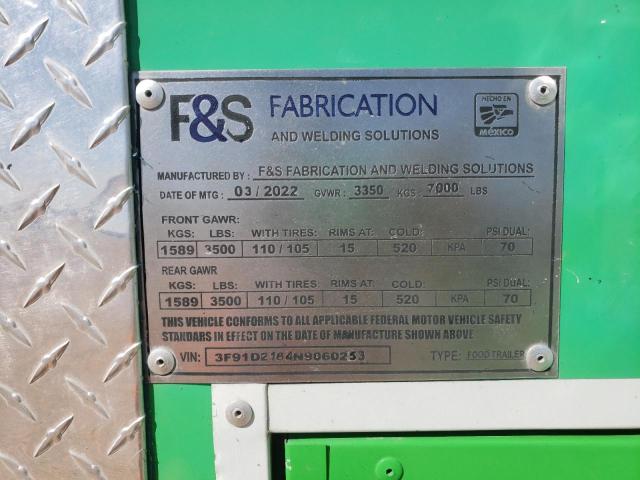 3F91D2184N9060253 - 2022 UTILITY TRAILER Yaşıl foto 10