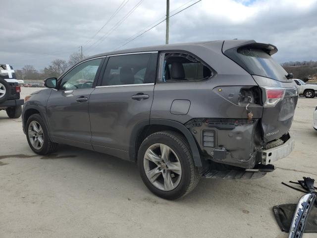 5TDYKRFH5FS091254 - 2015 TOYOTA HIGHLANDER LIMITED GRAY photo 2