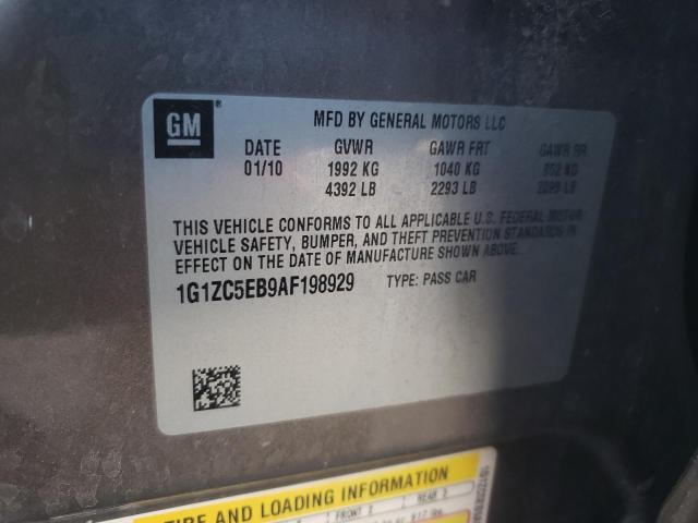 1G1ZC5EB9AF198929 - 2010 CHEVROLET MALIBU 1LT GRAY photo 12