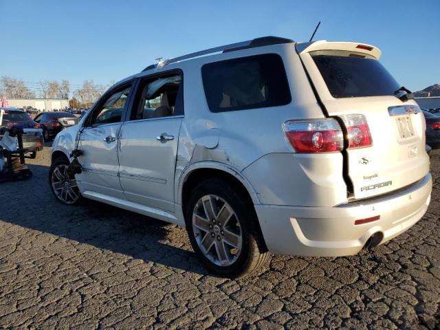 1GKKVTED8BJ335872 - 2011 GMC ACADIA DENALI WHITE photo 2