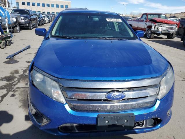 3FAHP0KC2BR297559 - 2011 FORD FUSION SPORT BLUE photo 5