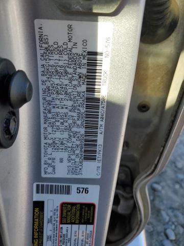 3TMJU62N49M089926 - 2009 TOYOTA TACOMA DOUBLE CAB PRERUNNER SILVER photo 12