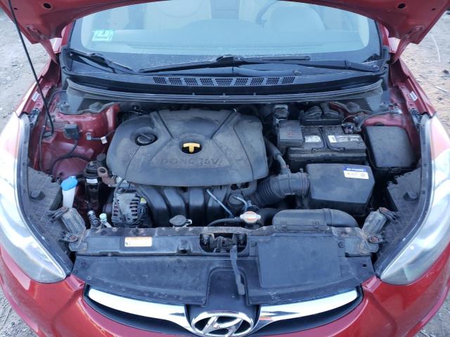 KMHDH4AE5BU098882 - 2011 HYUNDAI ELANTRA GLS RED photo 11