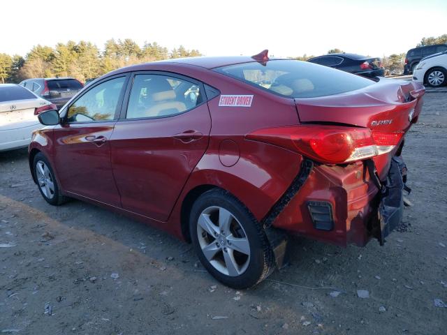 KMHDH4AE5BU098882 - 2011 HYUNDAI ELANTRA GLS RED photo 2