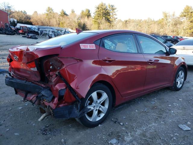 KMHDH4AE5BU098882 - 2011 HYUNDAI ELANTRA GLS RED photo 3