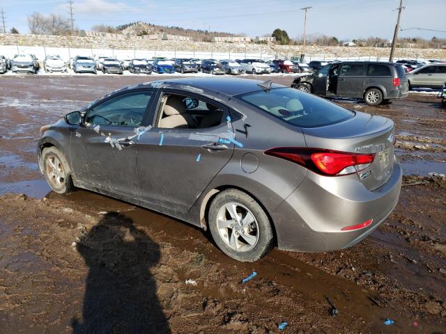 5NPDH4AE1FH623120 - 2015 HYUNDAI ELANTRA SE GRAY photo 2