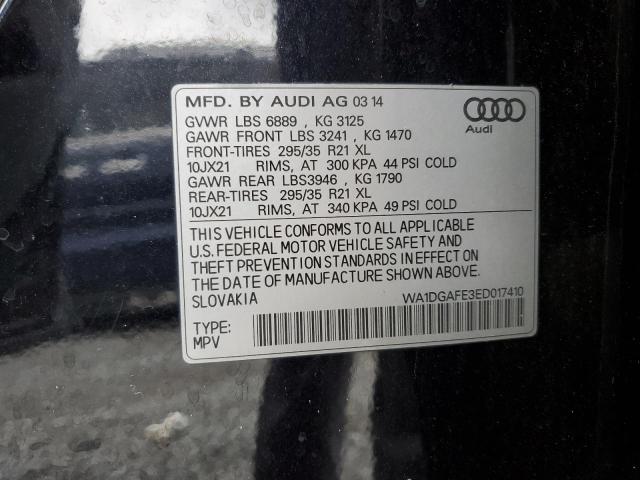 WA1DGAFE3ED017410 - 2014 AUDI Q7 PRESTIGE BLACK photo 13