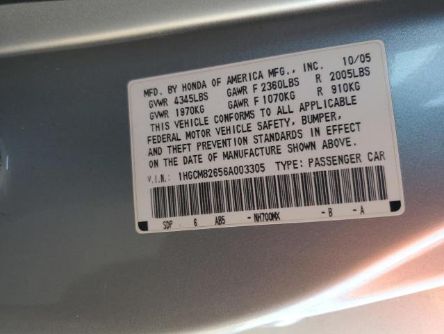 1HGCM82656A003305 - 2006 HONDA ACCORD EX GRAY photo 13