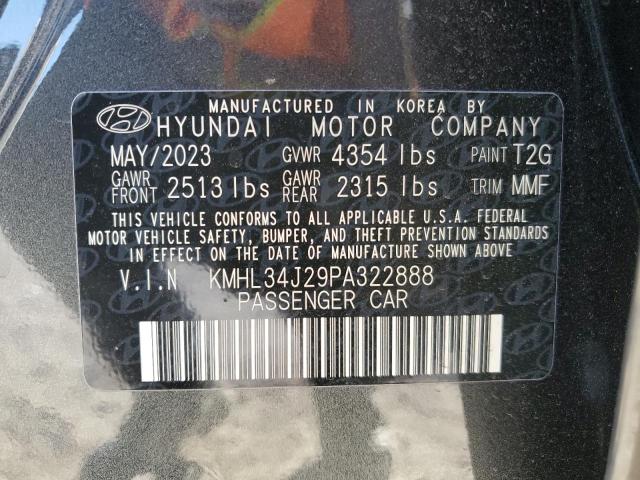 KMHL34J29PA322888 - 2023 HYUNDAI SONATA LIMITED CHARCOAL photo 12