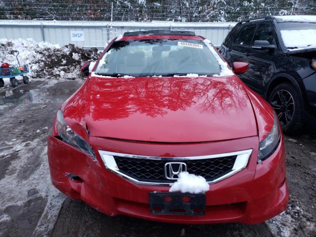 1HGCS2B80AA003807 - 2010 HONDA ACCORD EXL RED photo 5