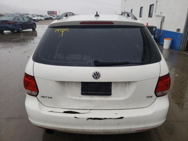 3VWML7AJ1EM600276 - 2014 VOLKSWAGEN JETTA TDI WHITE photo 6