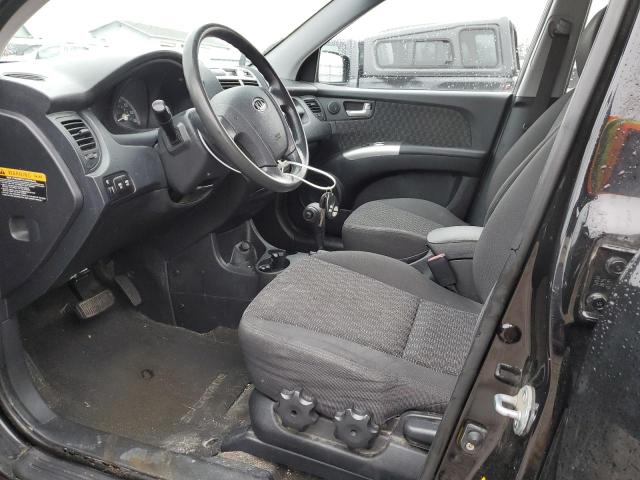 KNDJE723187535363 - 2008 KIA SPORTAGE EX BLACK photo 7