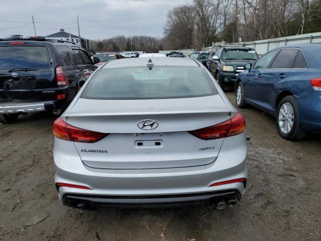 KMHD04LBXJU450203 - 2018 HYUNDAI ELANTRA SPORT SILVER photo 6