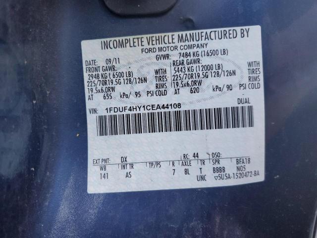 1FDUF4HY1CEA44108 - 2012 FORD F450 SUPER DUTY BLUE photo 12