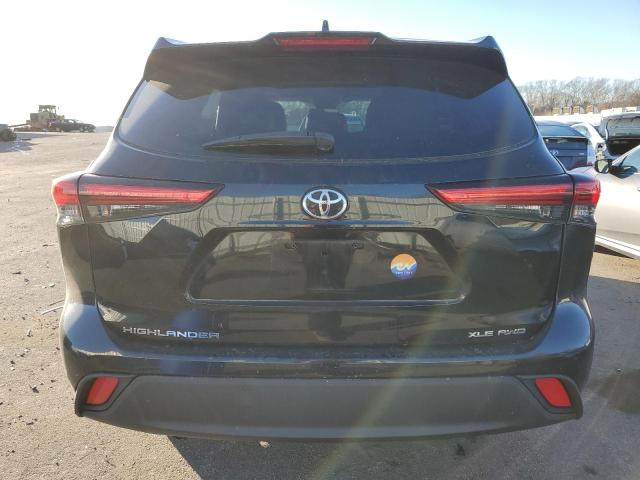 5TDGZRBH8MS528092 - 2021 TOYOTA HIGHLANDER XLE BLACK photo 6