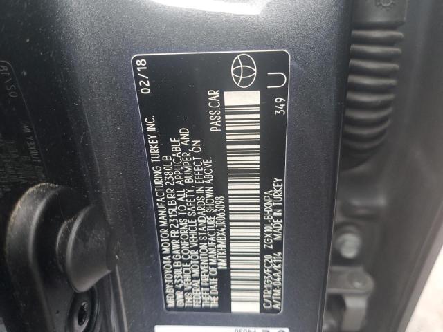 NMTKHMBX4JR063098 - 2018 TOYOTA C-HR XLE GRAY photo 13