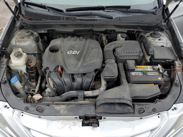 5NPEB4AC5CH375552 - 2012 HYUNDAI SONATA GLS SILVER photo 11