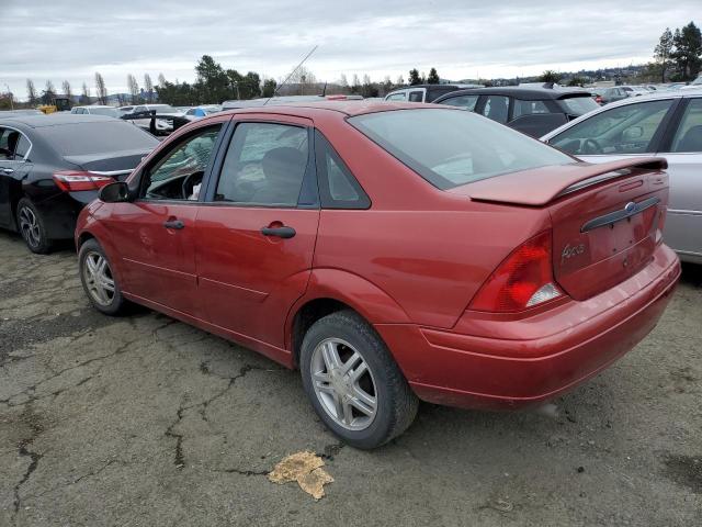 1FAFP34301W303599 - 2001 FORD FOCUS SE BURGUNDY photo 2