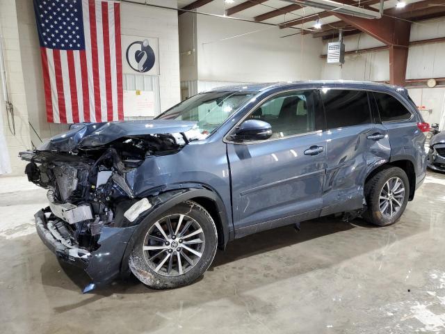 5TDJZRFH4KS745071 - 2019 TOYOTA HIGHLANDER SE BLUE photo 1