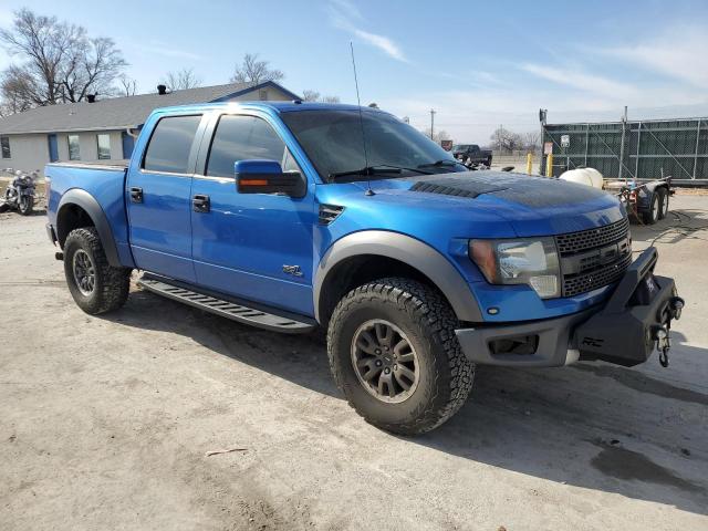 1FTFW1R6XBFB31863 - 2011 FORD F150 SVT RAPTOR BLUE photo 4