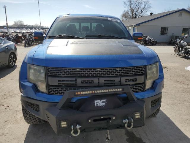 1FTFW1R6XBFB31863 - 2011 FORD F150 SVT RAPTOR BLUE photo 5