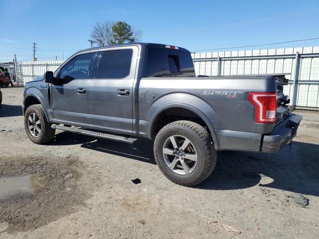 1FTEW1EF9FFB43199 - 2015 FORD F150 SUPERCREW GRAY photo 2