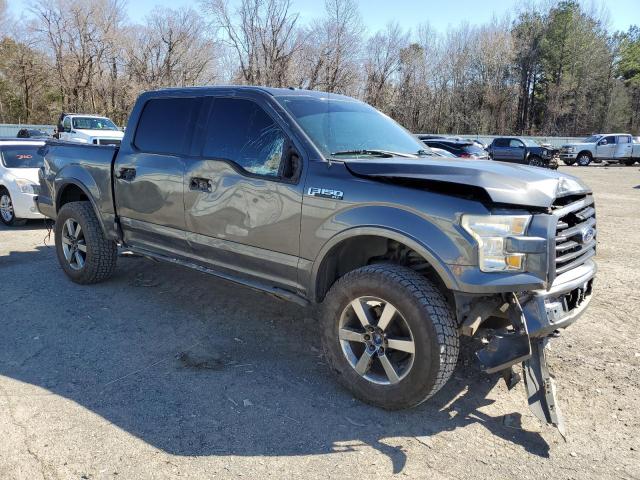 1FTEW1EF9FFB43199 - 2015 FORD F150 SUPERCREW GRAY photo 4