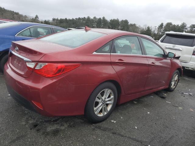 5NPEB4AC9EH912605 - 2014 HYUNDAI SONATA GLS RED photo 3