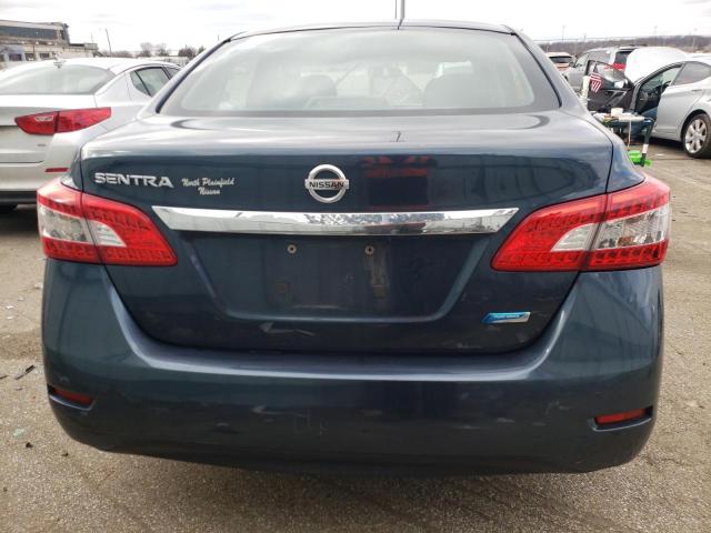 3N1AB7AP1DL758900 - 2013 NISSAN SENTRA S BLUE photo 6