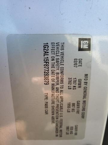 1G2AL15F877283879 - 2007 PONTIAC G5 Gris photo 12