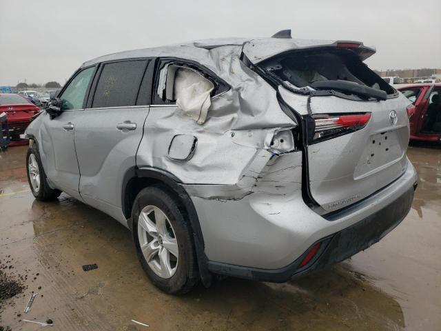 5TDBZRBH3NS571315 - 2022 TOYOTA HIGHLANDER L SILVER photo 2