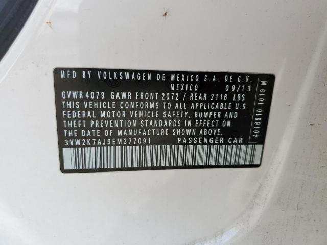 3VW2K7AJ9EM377091 - 2014 VOLKSWAGEN JETTA BASE Ağ foto 12