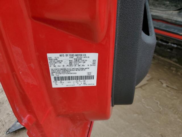 1FTMF1CF1DKD87299 - 2013 FORD F150 RED photo 12