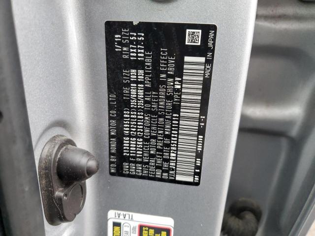 JHLRW2H5XKX011019 - 2019 HONDA CR-V EX SILVER photo 13