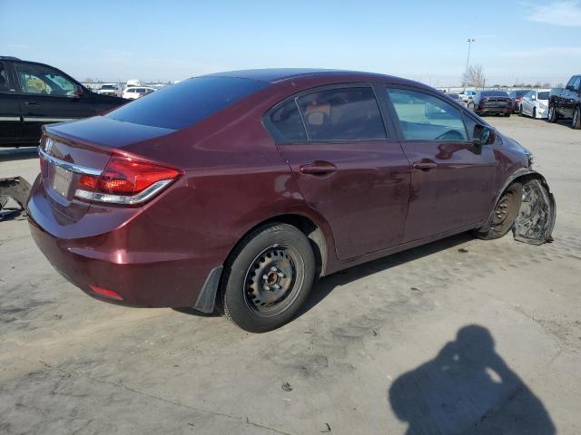 19XFB2F53EE254593 - 2014 HONDA CIVIC LX BURGUNDY photo 3