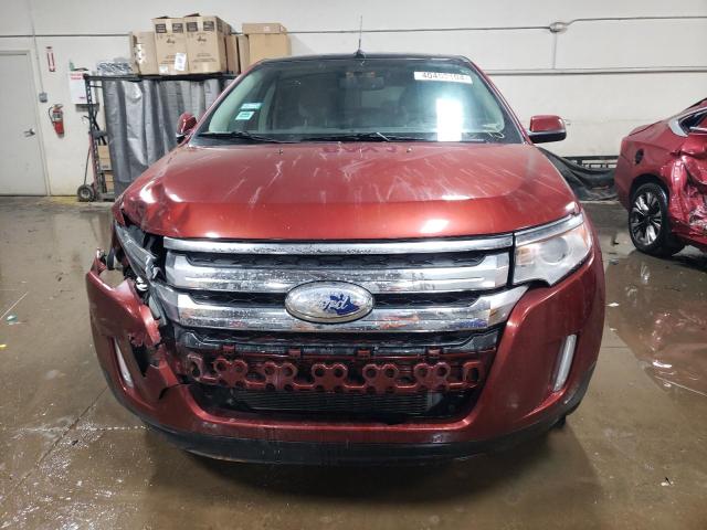 2FMDK3JC5EBA18789 - 2014 FORD EDGE SEL RED photo 5