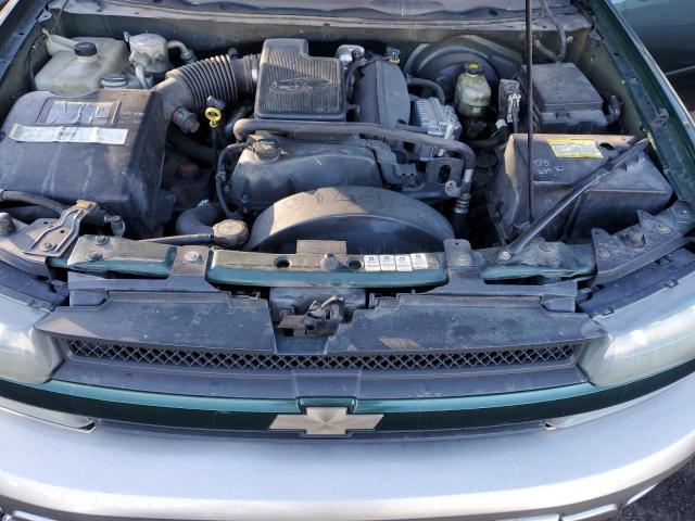 1GNDT13SX22529823 - 2002 CHEVROLET TRAILBLAZE GREEN photo 11