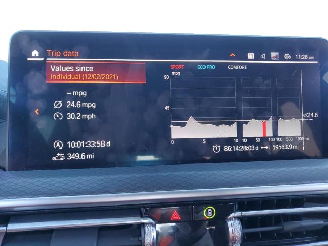 5UX43DT03N9K45498 - 2022 BMW X4 M40I BLACK photo 9