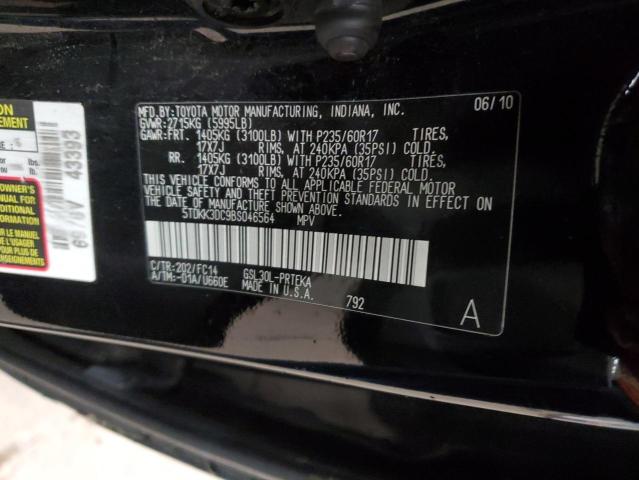 5TDKK3DC9BS046564 - 2011 TOYOTA SIENNA LE BLACK photo 14