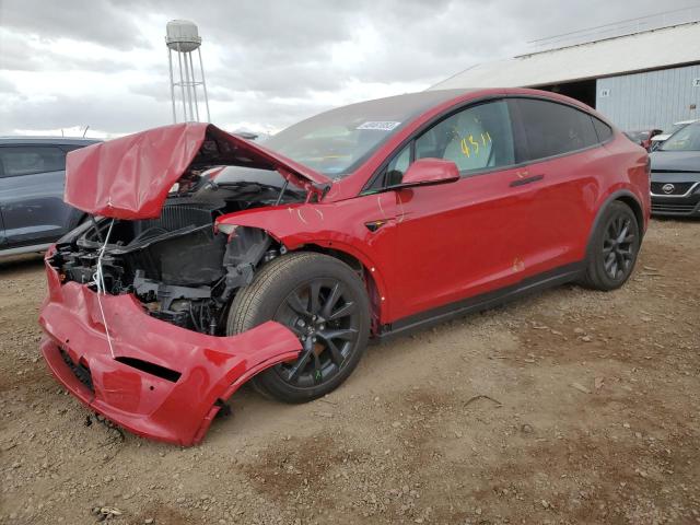 7SAXCAE58NF350603 - 2022 TESLA MODEL X RED photo 1