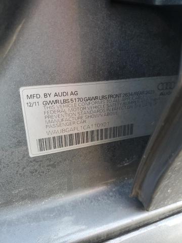 WAUBGAFL1CA110921 - 2012 AUDI S4 PREMIUM PLUS GRAY photo 13