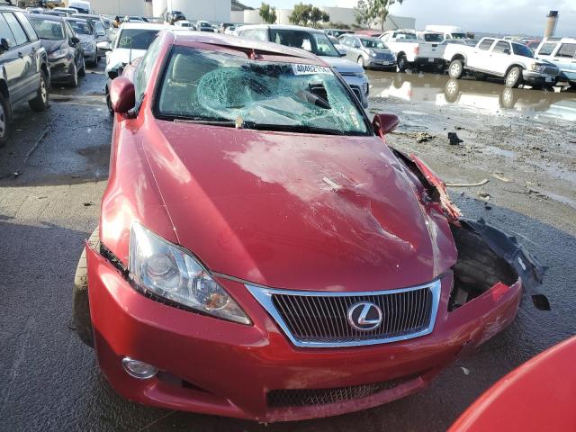 JTHFE2C27A2502285 - 2010 LEXUS IS 350 RED photo 5