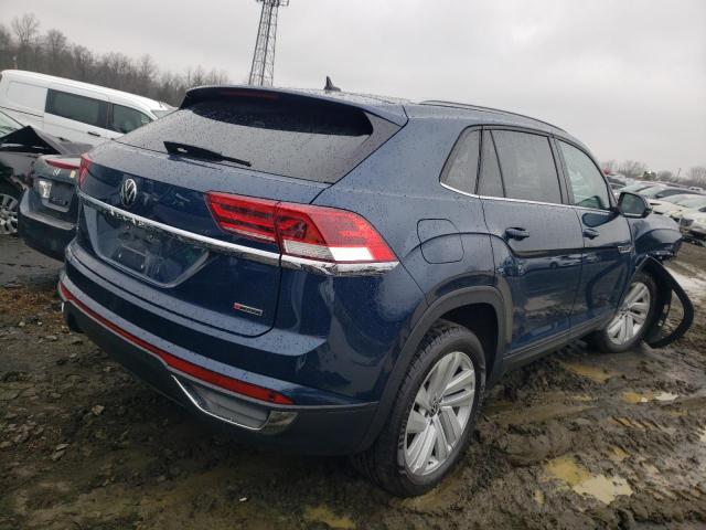1V2KC2CA2MC204382 - 2021 VOLKSWAGEN ATLAS CROS SE Синий фото 3
