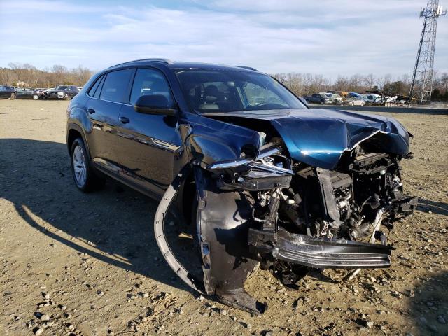 1V2KC2CA2MC204382 - 2021 VOLKSWAGEN ATLAS CROS SE Синий фото 4