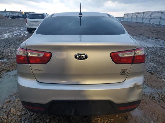 KNADM4A36E6353804 - 2014 KIA RIO LX SILVER photo 6