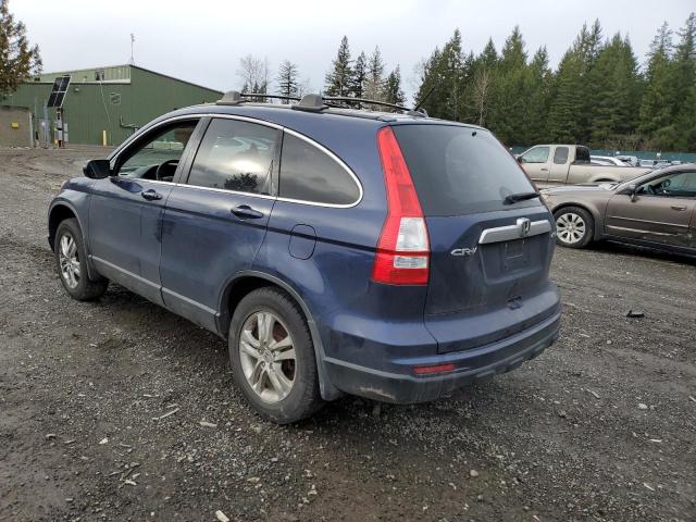 5J6RE4H74AL022689 - 2010 HONDA CR-V EXL BLUE photo 2