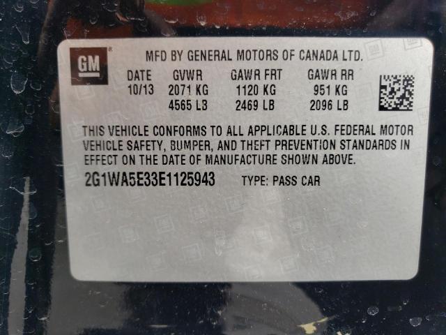 2G1WA5E33E1125943 - 2014 CHEVROLET IMPALA LIM LS BLACK photo 12