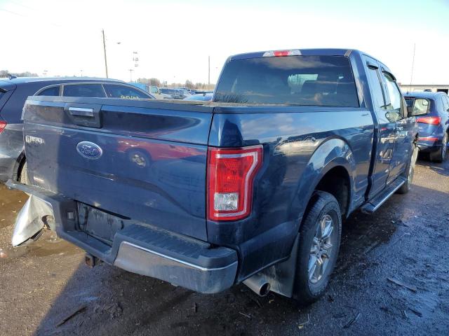 1FTEX1EP8HFC83687 - 2017 FORD F 150 SUPER CAB BLUE photo 3