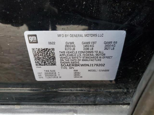 5GAERBKW0NJ179202 - 2022 BUICK ENCLAVE ESSENCE 黑色 照片 13